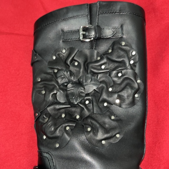 Valentino black embellished leather boots - Picture 7 of 9